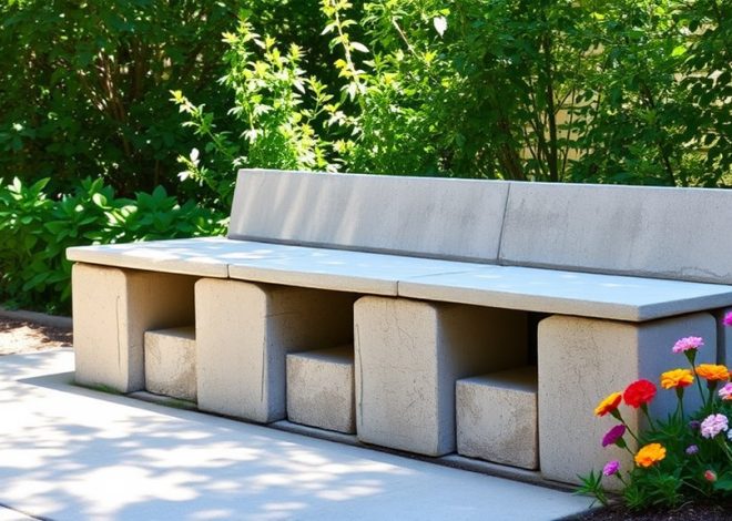 DIY Garden Bench Made From Cinder Blocks in 30 Minutes