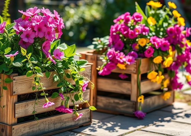 How to Turn Old Crates Into Beautiful Garden Decor